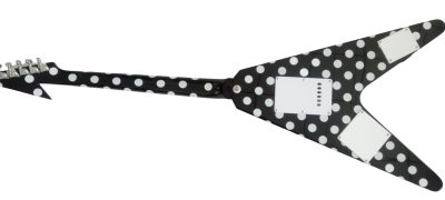 Custom Crown Randy Rhoads I Flying V Black Polka Dots Electric Guitar - Image 5