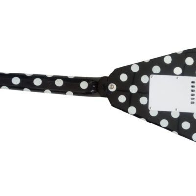 Custom Crown Randy Rhoads I Flying V Black Polka Dots Electric Guitar - Image 5
