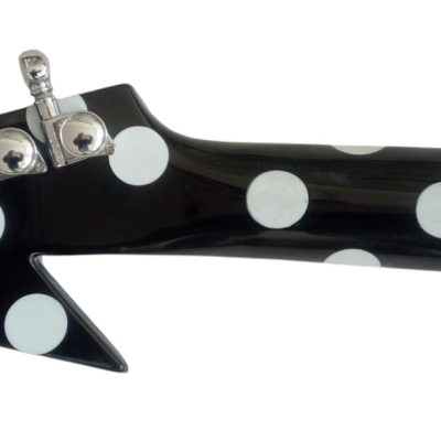Custom Crown Randy Rhoads I Flying V Black Polka Dots Electric Guitar - Image 6