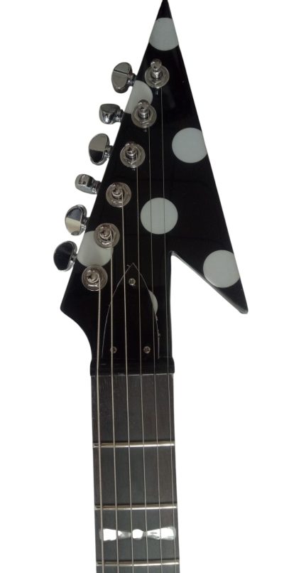 Custom Crown Randy Rhoads I Flying V Black Polka Dots Electric Guitar - Image 8