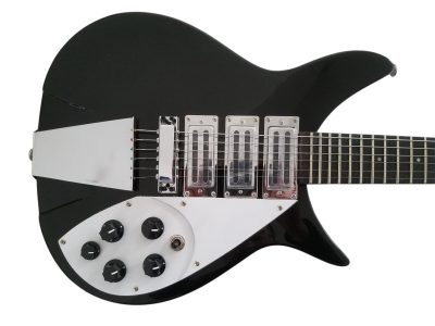 Custom Nova Jetglo Black 325 C64 Electric Guitar - Image 2