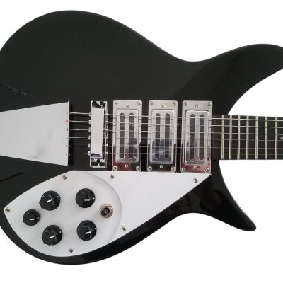 Custom Nova Jetglo Black 325 C64 Electric Guitar - Image 2
