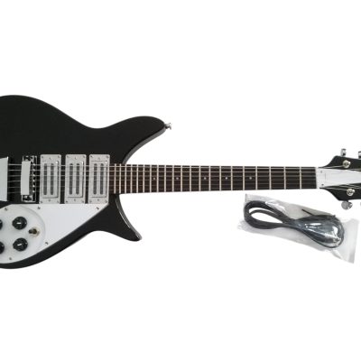 Custom Nova Jetglo Black 325 C64 Electric Guitar - Image 4