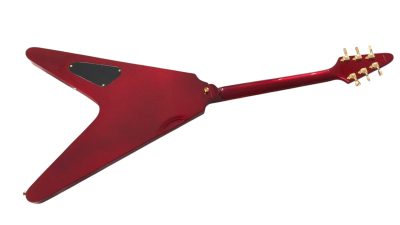 Custom Crown Flying V Red Metallic Custom Fretboard Inlay Guitar - Image 7