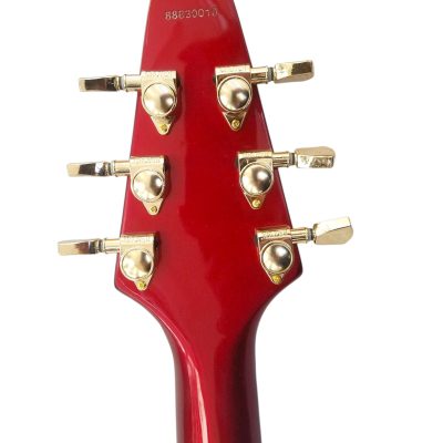 Custom Crown Flying V Red Metallic Custom Fretboard Inlay Guitar - Image 9