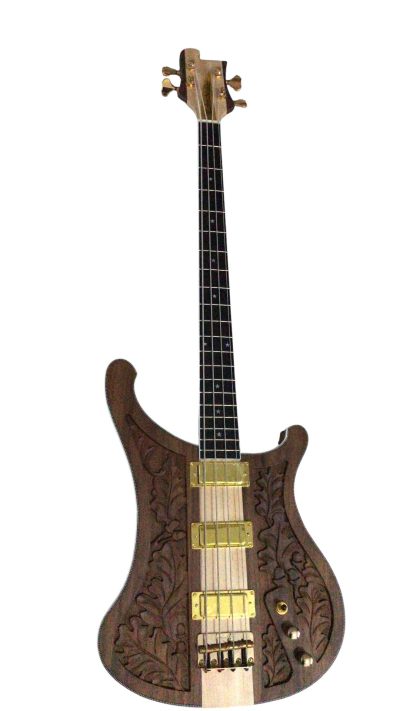 Custom Nova Lemmy Kilmister Engrave Carved 4003 Walnut Wood Body Satin Bass - Image 2