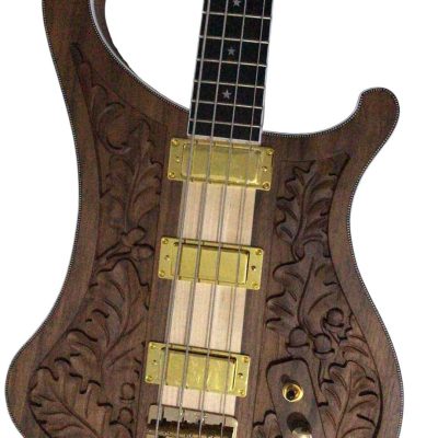 Custom Nova Lemmy Kilmister Engrave Carved 4004 Walnut Wood Body Satin Bass