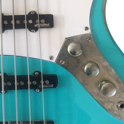 Custom Regent Maui Blue 5 String Jazz Bass - Image 3