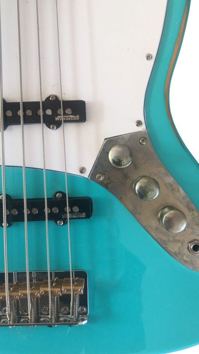 Custom Regent Maui Blue 5 String Jazz Bass - Image 3