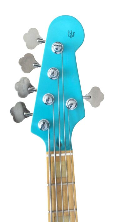 Custom Regent Maui Blue 5 String Jazz Bass - Image 4