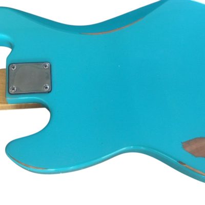 Custom Regent Maui Blue 5 String Jazz Bass - Image 6