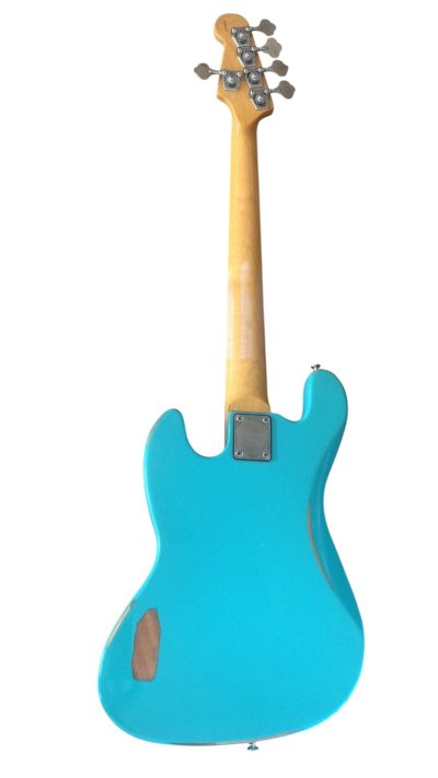 Custom Regent Maui Blue 5 String Jazz Bass - Image 8