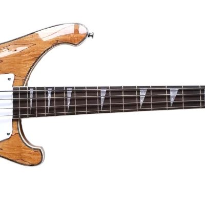 Custom Nova 4003 Bubinga Wood Neck Thru Body 4 String Bass - Image 2