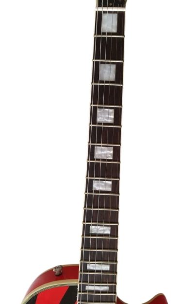 Custom Crown Buzzsaw Bullseye Zakk Wylde Orange Black Guitar - Image 6
