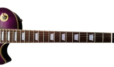 Custom Crown Purple Blue Flame Maple Top Guitar - Image 4
