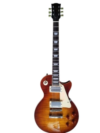 Custom Crown Jimmy Page Tobacco Burst Flame Maple Top Guitar - Image 2