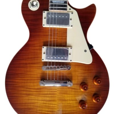 Custom Crown Jimmy Page Tobacco Burst Flame Maple Top Guitar