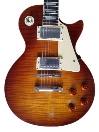 Custom Crown Jimmy Page Tobacco Burst Flame Maple Top Guitar