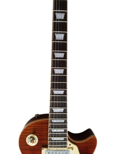 Custom Crown Jimmy Page Tobacco Burst Flame Maple Top Guitar - Image 4