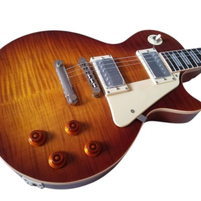 Custom Crown Jimmy Page Tobacco Burst Flame Maple Top Guitar - Image 6