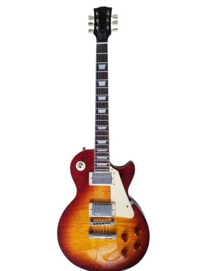 Custom Crown Jimmy Page Cherry Sunburst Flame Maple Top Guitar - Image 2