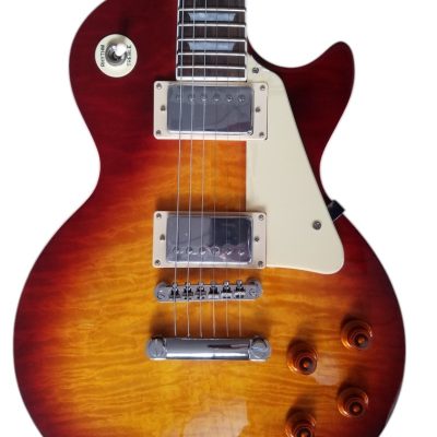 Custom Crown Jimmy Page Cherry Sunburst Flame Maple Top Guitar