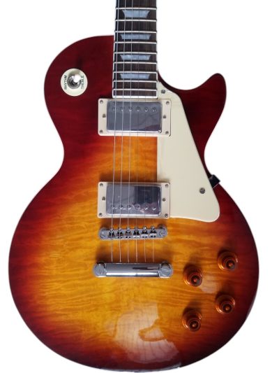 Custom Crown Jimmy Page Cherry Sunburst Flame Maple Top Guitar