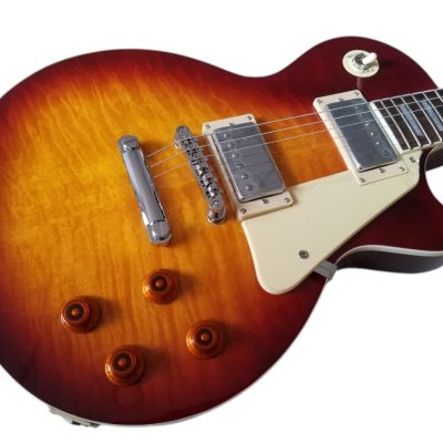Custom Crown Jimmy Page Cherry Sunburst Flame Maple Top Guitar - Image 7