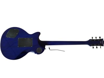 Custom Crown Quilted Maple Aqua Blue Locking Tremolo Guitar - Image 4