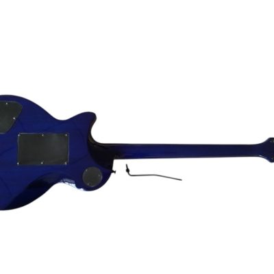 Custom Crown Quilted Maple Aqua Blue Locking Tremolo Guitar - Image 4