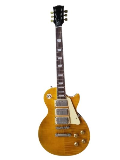Custom Crown Lemon Burst 3 Pickups Reissue Guitar - Image 2