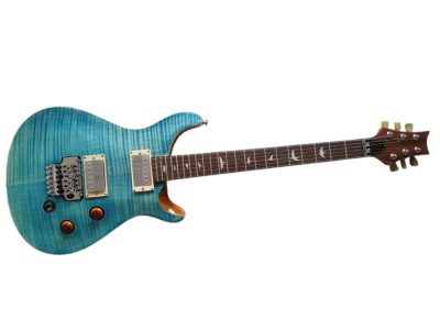 Custom Monarch 24 Teal Flame Maple Top Tremolo Guitar - Image 2