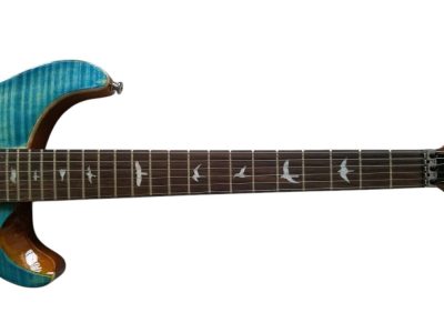 Custom Monarch 24 Teal Flame Maple Top Tremolo Guitar - Image 4