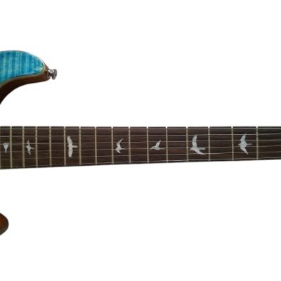 Custom Monarch 24 Teal Flame Maple Top Tremolo Guitar - Image 4
