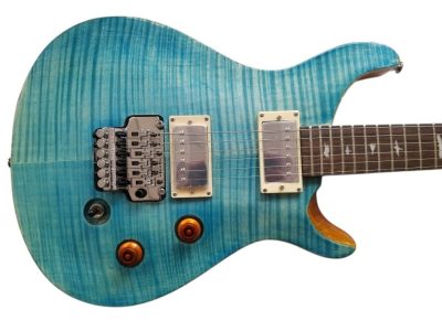 Custom Monarch 24 Teal Flame Maple Top Tremolo Guitar - Image 5