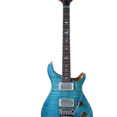 Custom Monarch 24 Teal Flame Maple Top Tremolo Guitar - Image 7