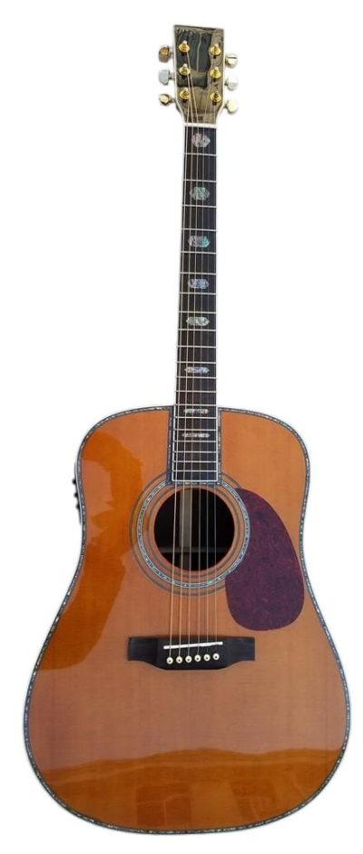 Custom Vertex D45 Natural Solid Spruce Top Acoustic Fishman Pickups Guitar - Image 7