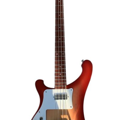 Custom Nova 4001 Chris Squire Fireglo Neck Thru Left Handed Bass - Image 2