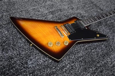 Custom Crown Korina Explorer Tobacco Burst Guitar - Image 6