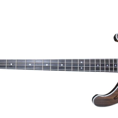 Custom Nova Lemmy Kilmister Engrave Carved 4004 Walnut Wood Body Satin 4 String Bass - Image 4