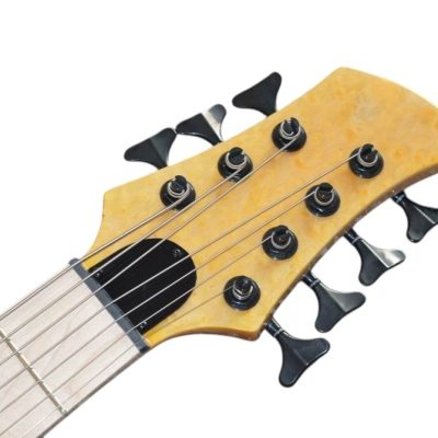 Custom Solis Imperial Yellow Birdseye 7 String Bass - Image 3