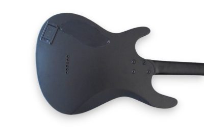 Custom Onyx Gothic Black Luminactive 6 String Electric Guitar - Image 9