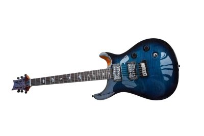 Custom Monarch 24 Gray Blue Flame Maple Top Guitar - Image 2