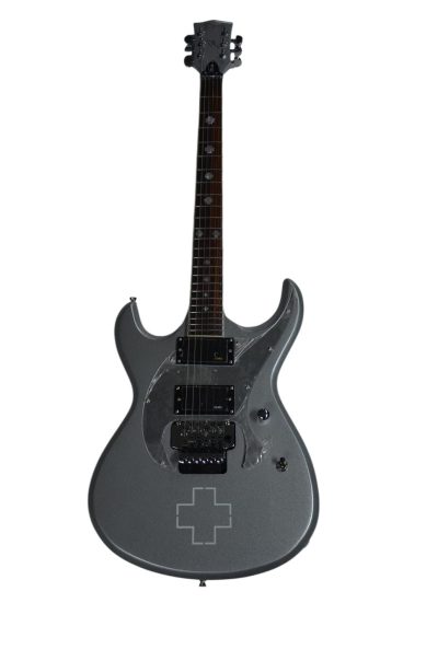 Custom Obsidian RZK 600 Richard Platinum Silver Tremolo Guitar - Image 2