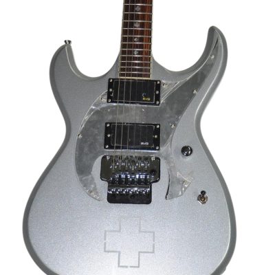 Custom Obsidian RZK 600 Richard Platinum Silver Tremolo Guitar