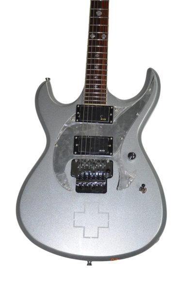 Custom Obsidian RZK 600 Richard Platinum Silver Tremolo Guitar