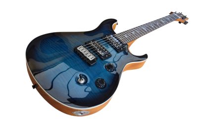 Custom Monarch 24 Gray Blue Flame Maple Top Guitar