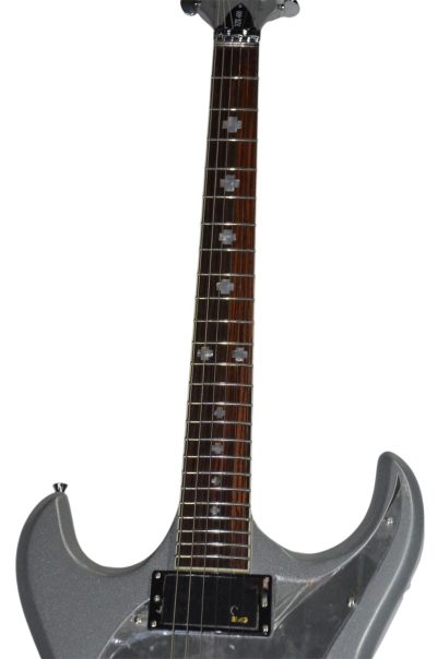 Custom Obsidian RZK 600 Richard Platinum Silver Tremolo Guitar - Image 4