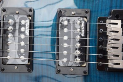 Custom Monarch 24 Gray Blue Flame Maple Top Guitar - Image 5