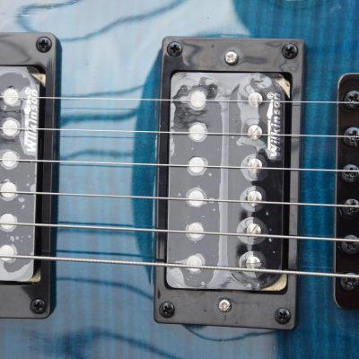 Custom Monarch 24 Gray Blue Flame Maple Top Guitar - Image 5